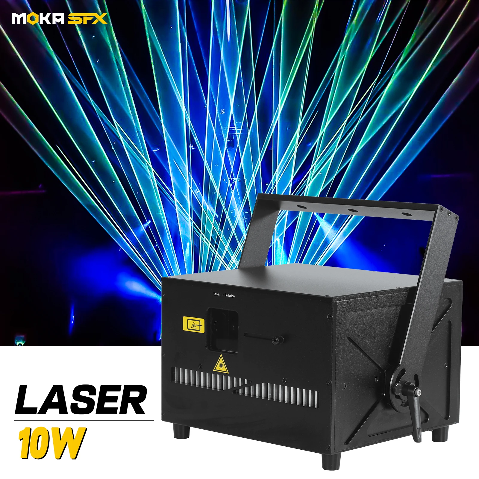 Moka sfx Full Color Laser Diode 10w RGB ILDA Laser Lights for Night Club Party DJ Stage Event