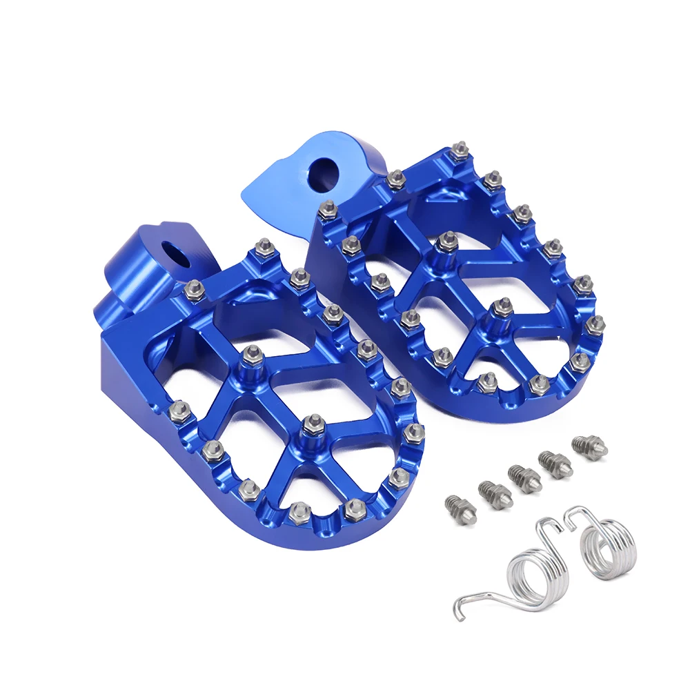 JFG YZ85 YZ250F WR250F мотоциклетные заготовки MX широкие подножки педали для ног синие