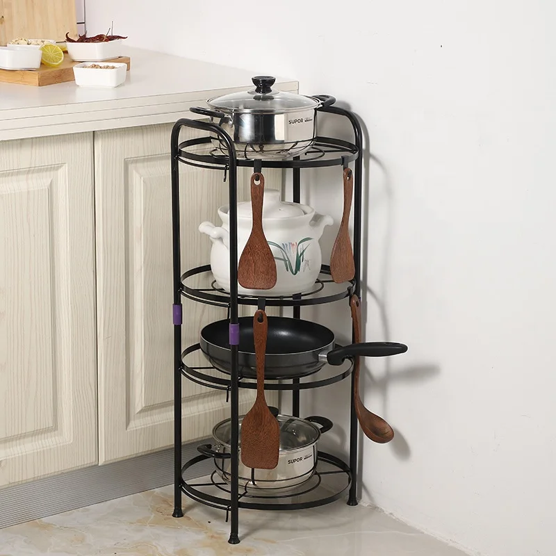 wholesale Metal 2 Tier Kitchen Pot Rack Organizer for kitchen Rack