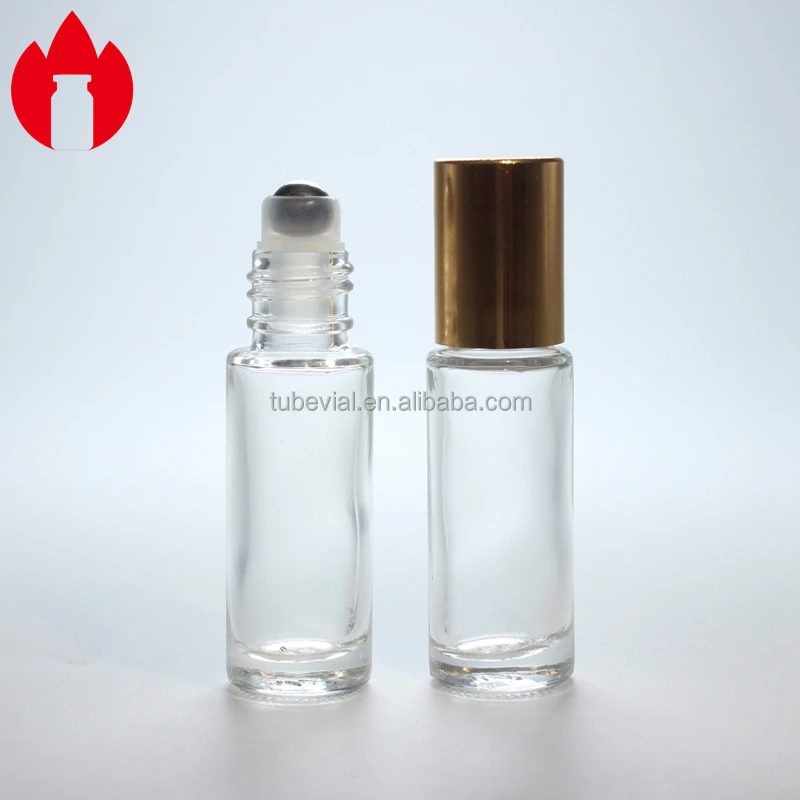 Empty 5ml Cosmetic Perfume Roll On Glass Bottle Vial Packaging