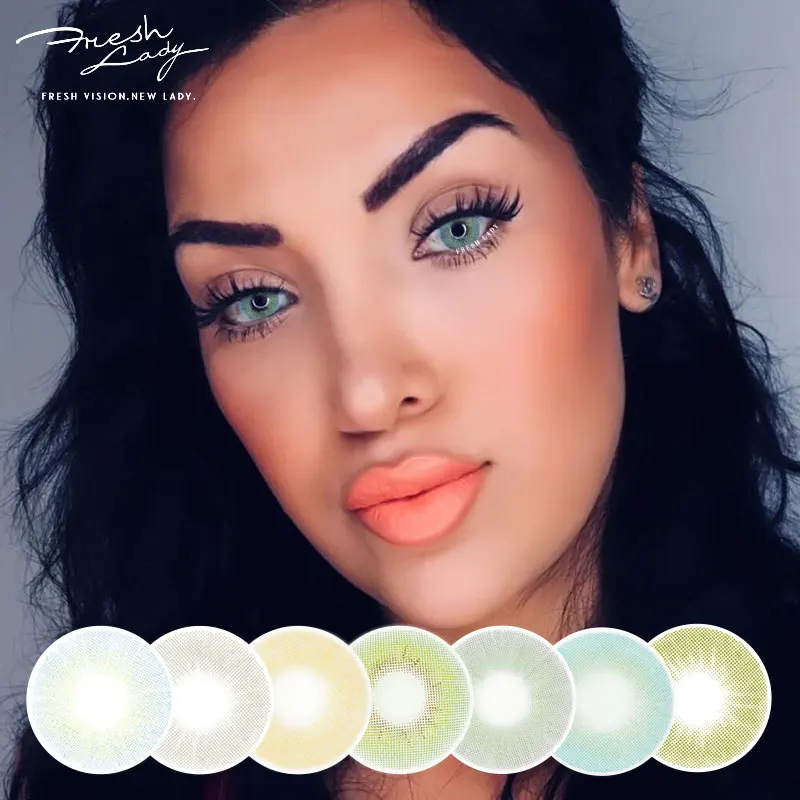 Freshlady iris color contact lens important ice gray lenses