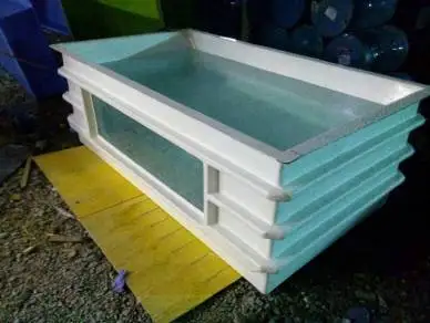 Professional koi pond FRP fiberglass fish tank with viewing window