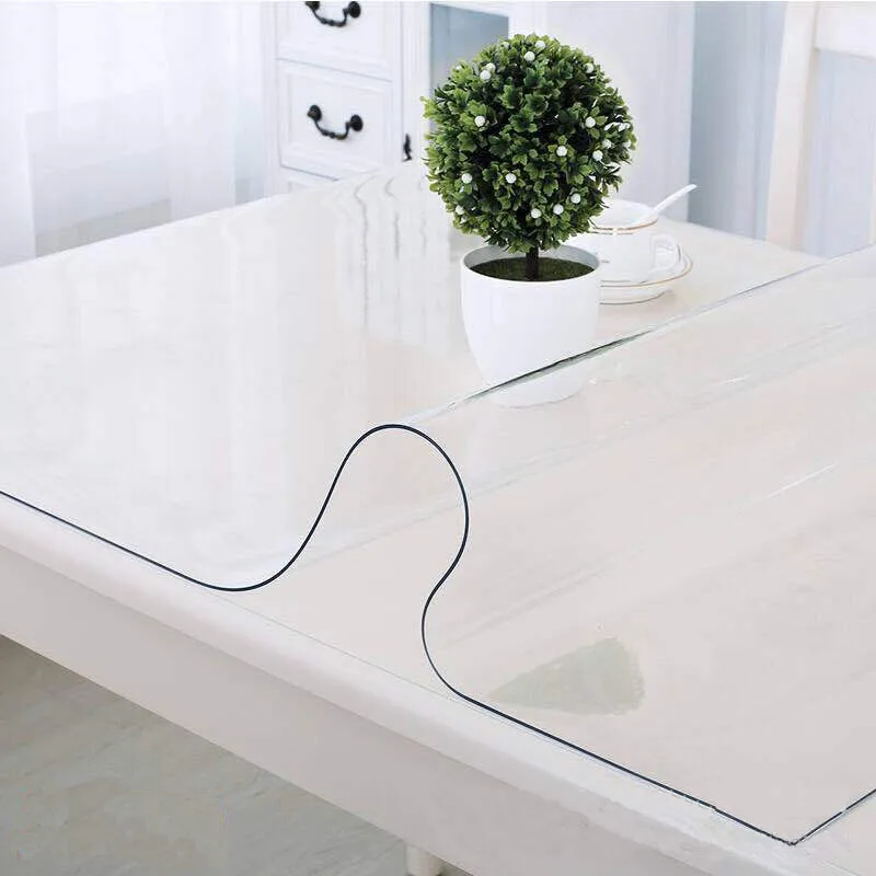 Clear PVC Soft Glass Transparent Plastic Waterproof  Tablecloth Roll