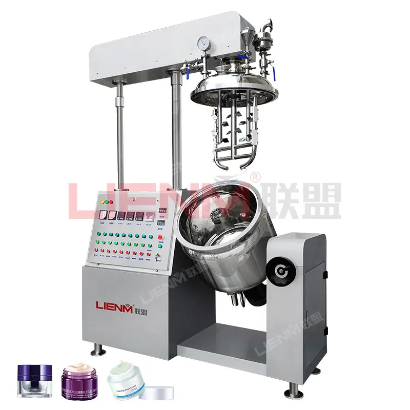 OEM ODM Vacuum Emulsifying Homogenizer Mixer Homogenizer Up 100l Cosmetic Cream Homogenizer Machine Low Cost Mixing Machine