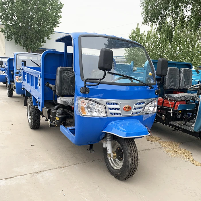 Changchai engine factory diesel self-discharging dumper truck tricycle for sale