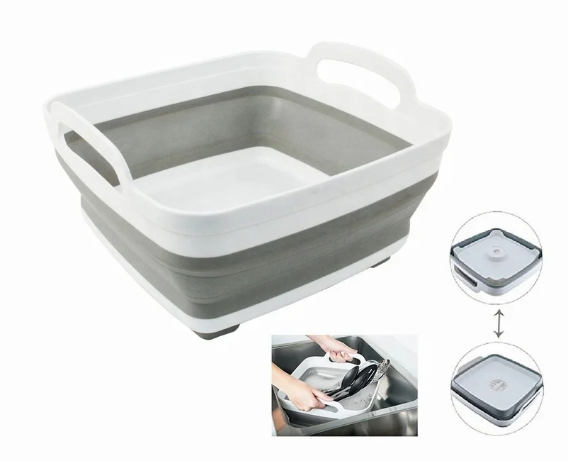 Foldable Multi-Function Sink Drain Basket Wash Fruit Bowl Storage Plastic Basket