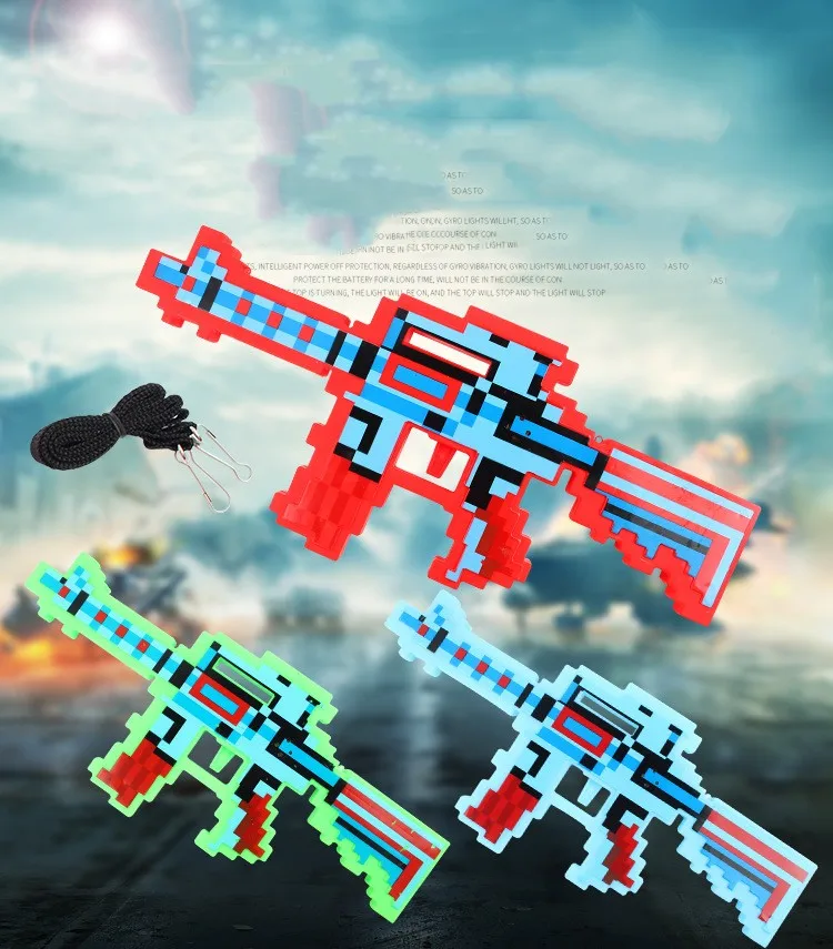 RTS LED Flashing Mosaic Pixel gun Wars Lightsaber With Sound Light up toys For Kids Boys