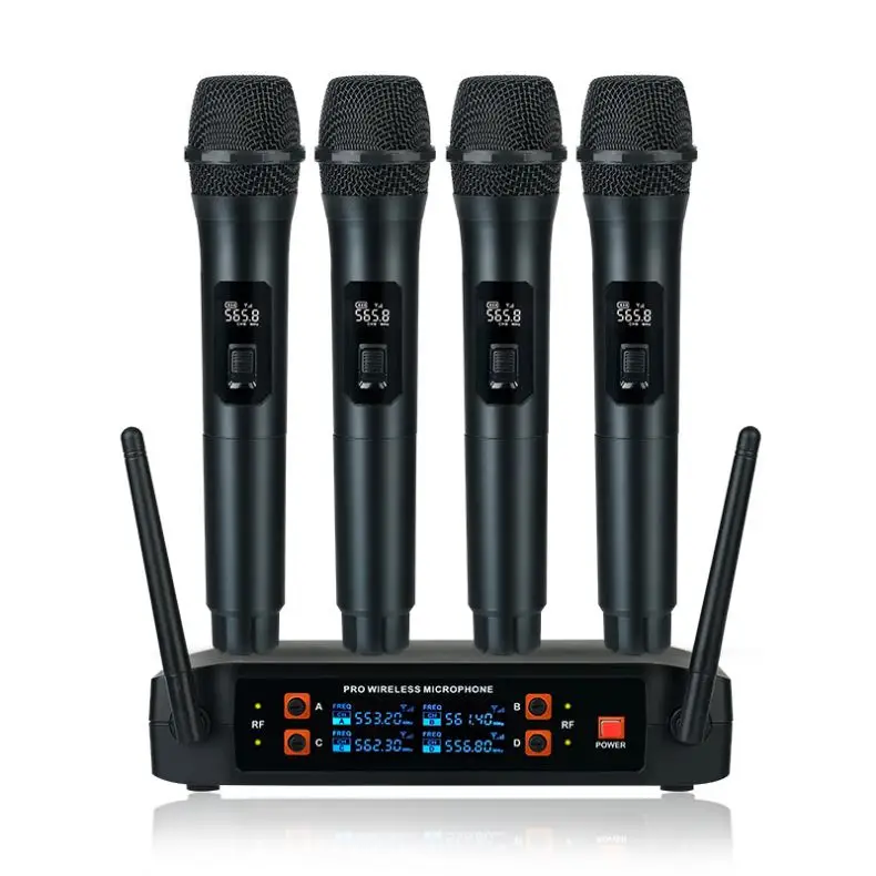 remotely available uhf 2 handheld wireless microphone system