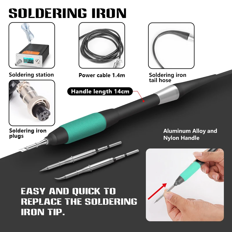 handskit T1152 nano  Soldering Station Dual Handle Solder iron OLED Digital Adjustment Auto Sleep SMD Rework Repair JBC 115 Weld