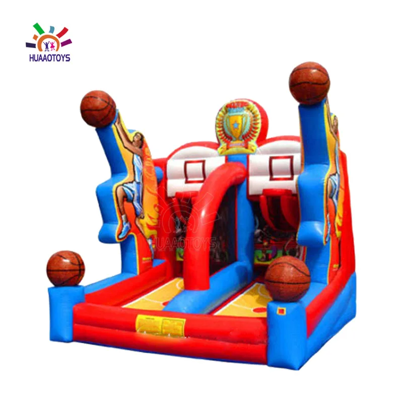 Direct Selling Inflatable Kids double Shot Inflatable Basketball Hoop Shoot Game For Adult