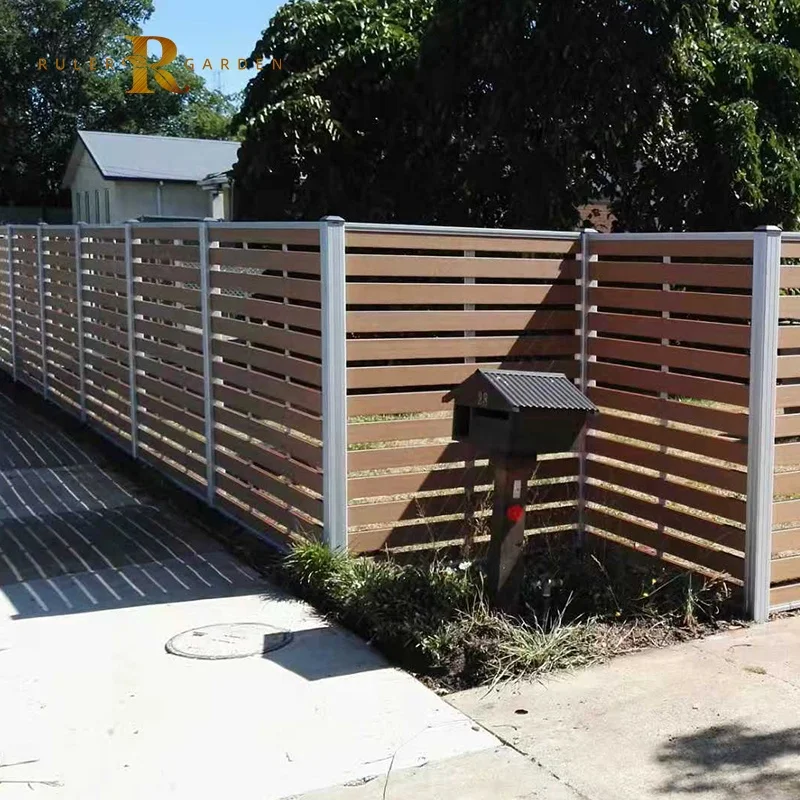 Garden building Hot selling outdoor decorative aluminum frame wpc garden fence