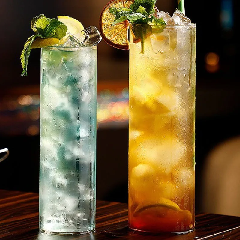 Bottomless Borosilicate Clear Tall Glass Cylinder for Water Juice Beer Drinks and Cocktails and Mixed Drinks
