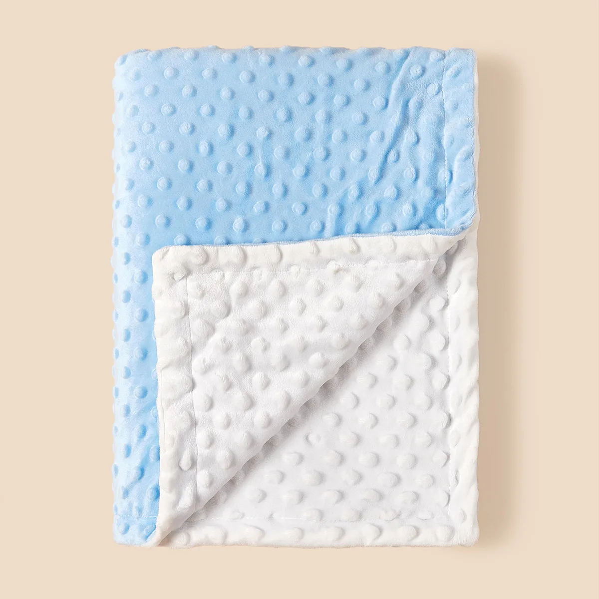 Baby Soft Velour Bubble Quilt Premium 2 Layer 100% Cotton Baby Swaddle Blanket Beanie Blanket Solid color quilt