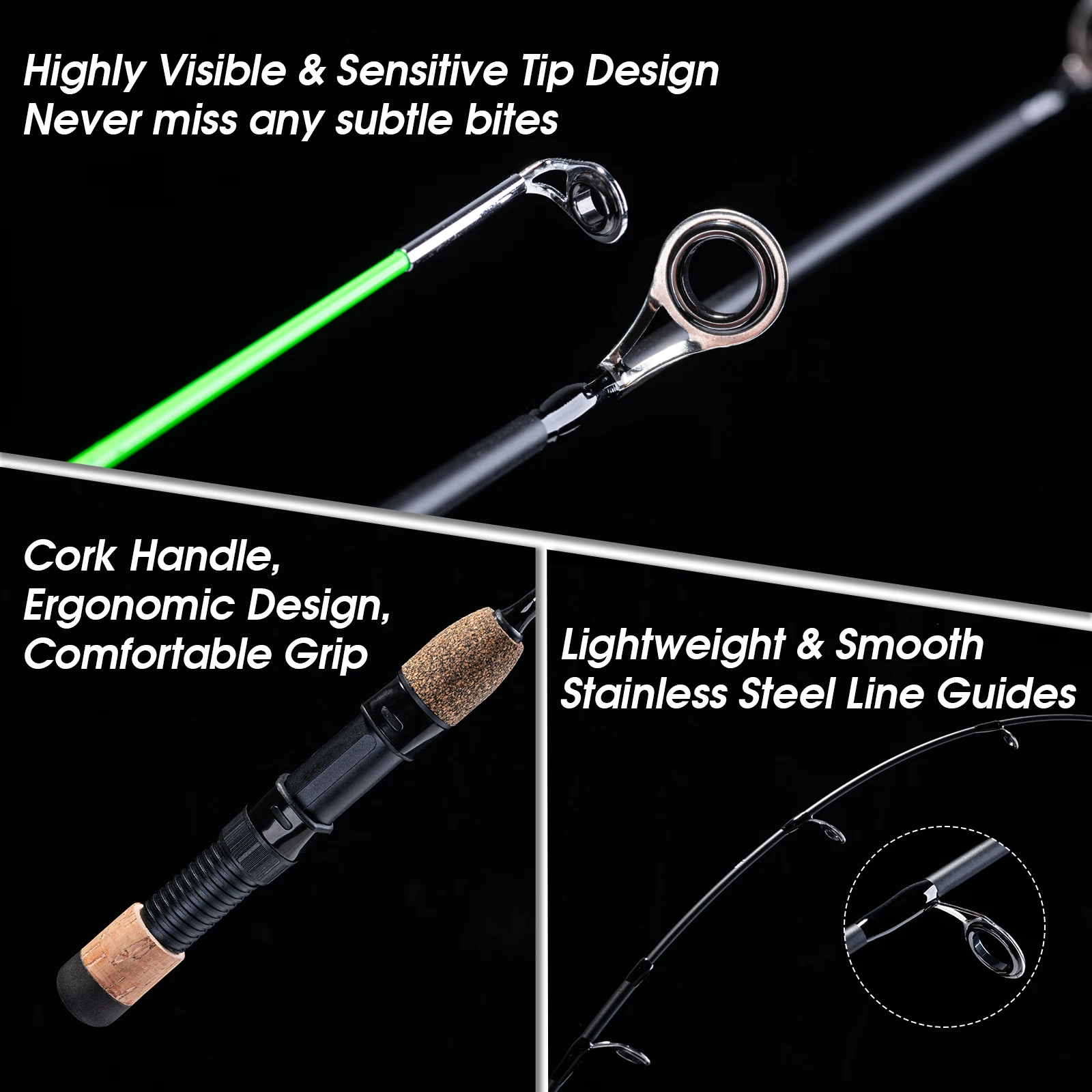 High Quality Blanks Wholesale Ice Fishing Rod Solid Fiberglass Ultra Light Custom Ice Fishing Rod Fiber Glass Outdoor Tools