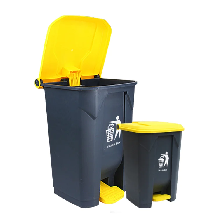 Hot Sale Outdoor Recycling Plastic Foot Pedal 15L/20L/30L/40L/50L/60L Garbage Can Trash Bin