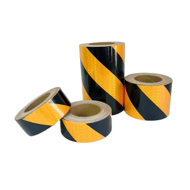 Reflective material manufacturer safety custom high light reflective tape red white diagonal reflective strip