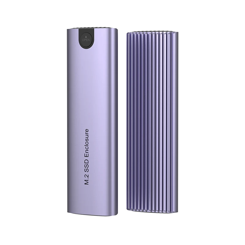 New Aluminum Alloy M.2 SSD HDD Enclosure Internal Type C USB 3.1 10Gbps Dual NVME NGFF Sata Hard Drive Enclosure