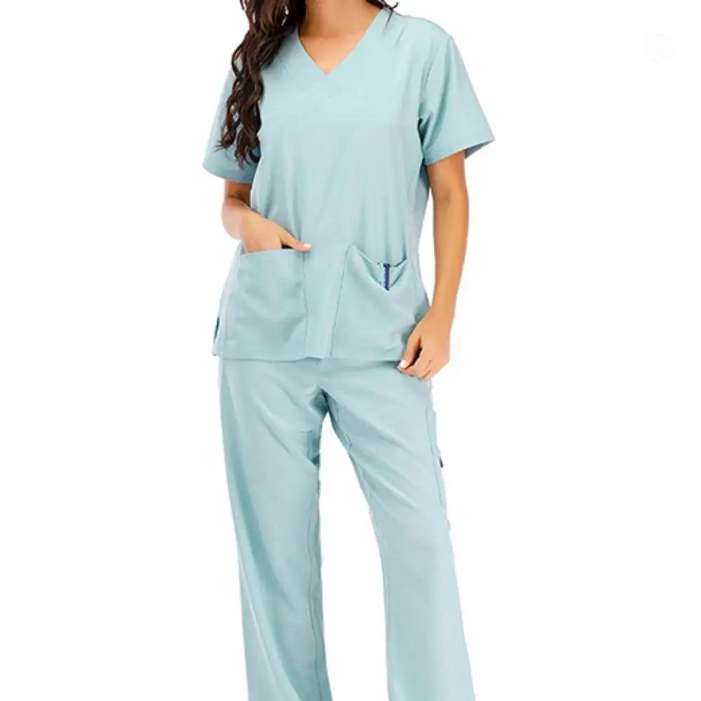 New Arrival Stylish Washable Stretchable Unisex Scrubs Cherokee Medical Suits Top And Pants Uniform Hospital Scrubs Sets