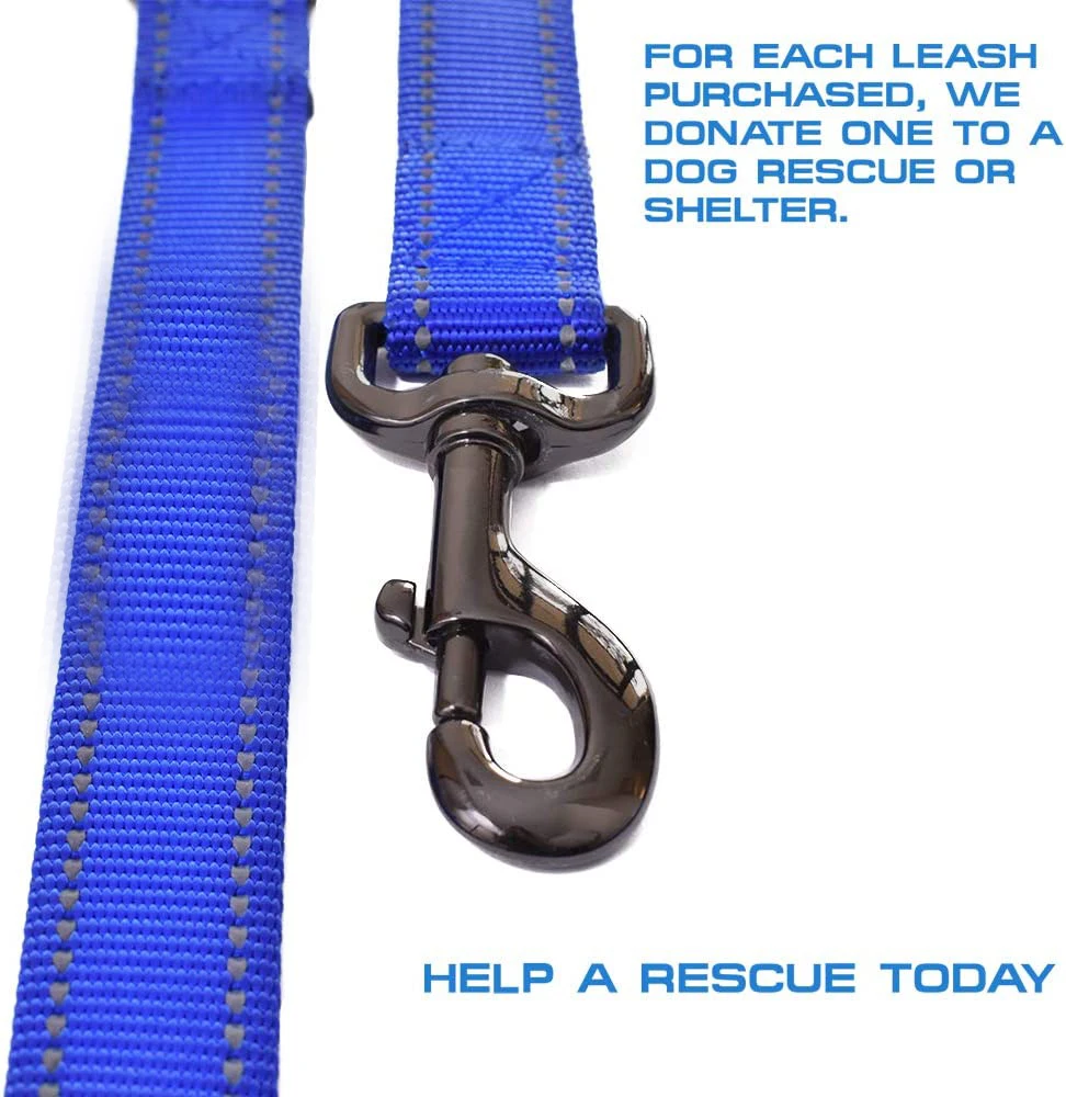 Double Layer Thickened Rope Dog Leash Nylon Dog Training Leash with Reflective Strip Pet Products