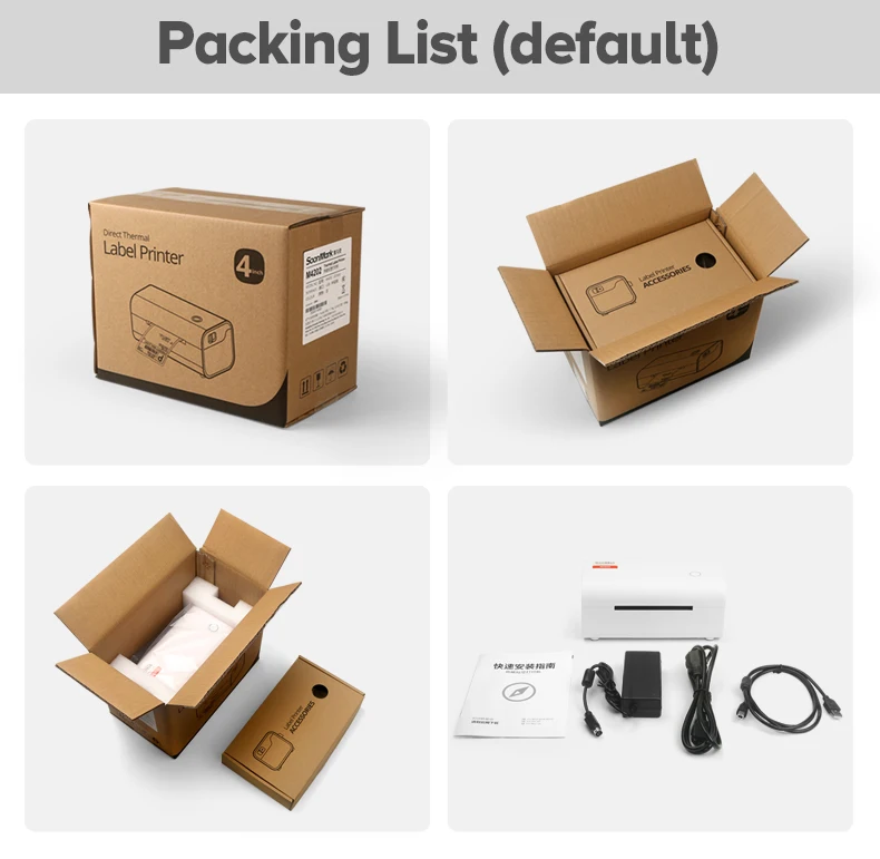 Portable & Cheap Soonmark M4202 USB+BT Direct Thermal Printer A6 size printer 4 Inch Label Shipping Printer