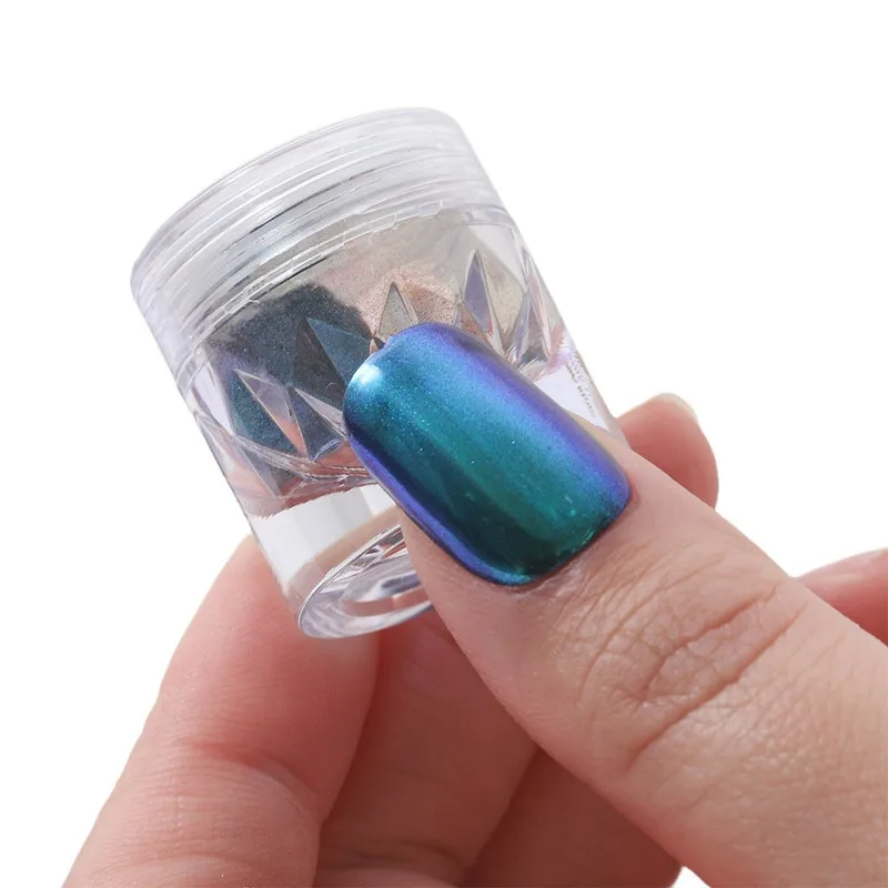High quality Colorful Moonlight Mirror Powder 6Colors Super Bright Magic Titanium Gold Nail Art Powder