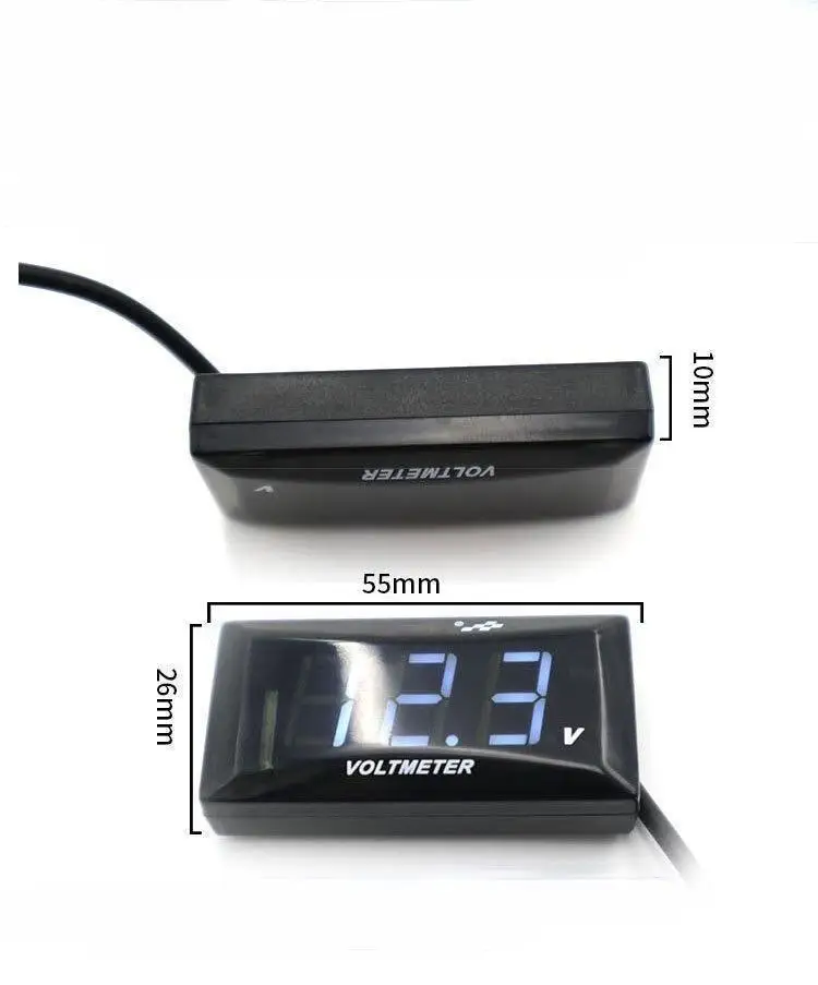 Electric vehicle motorcycle general voltmeter accessories retrofit 12V-150V LCD display electronic dash board