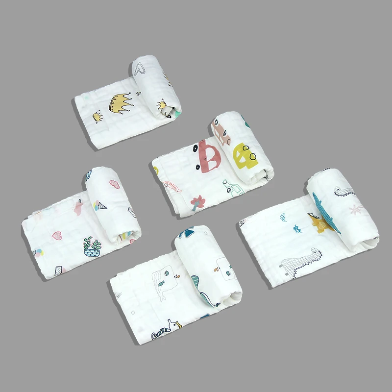 Soft and breathable kid wash face towel 100% organic baby cotton towel