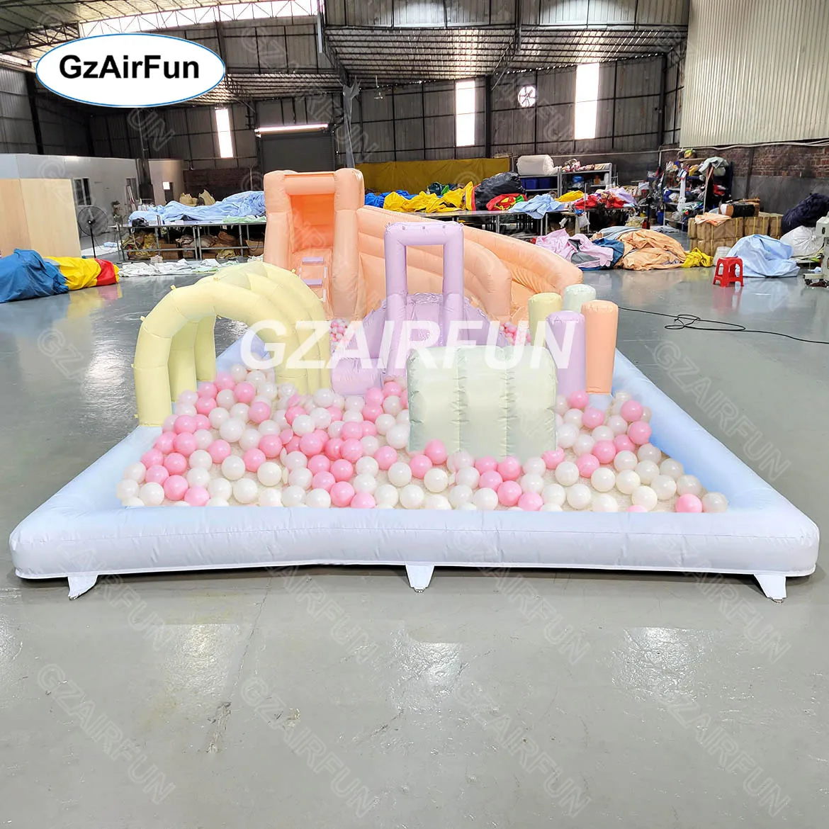 New fashion water park inflatable obstacle course playground inflatable soft play splash pad