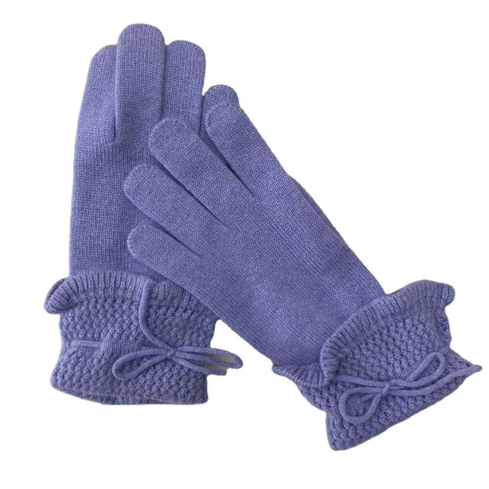 Теплые модные перчатки зима 100% женские мужские вязаные зимние теплые простые кашемировые и варежки на