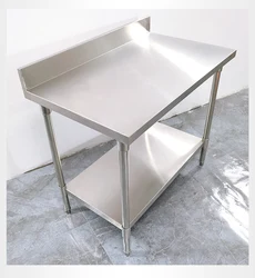 1.8M Work table Stainless steel double-layer custom countertop