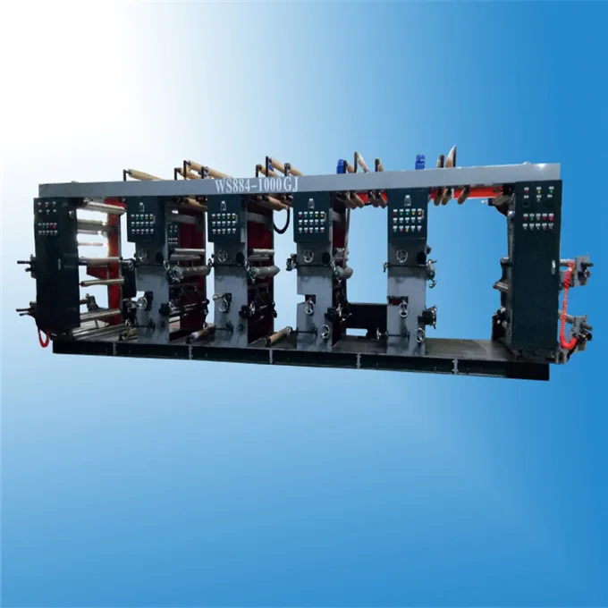 
Chinese plastic bag multicolor logo gravure printing machine 