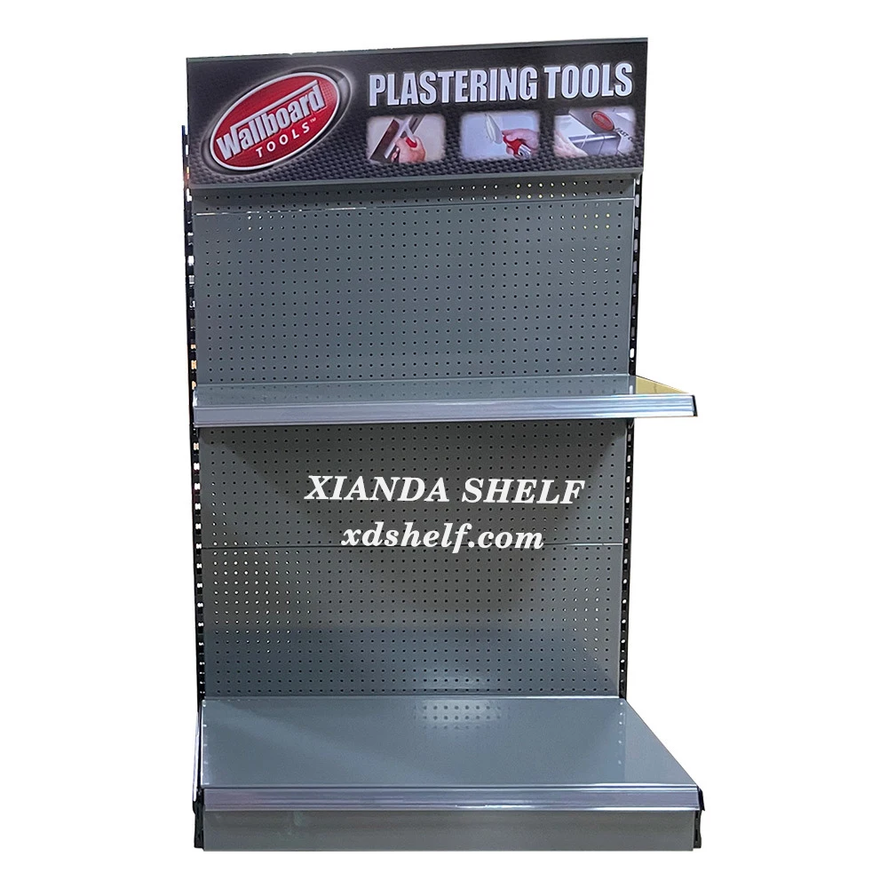 Building materials shop gondola perforated board display for tools