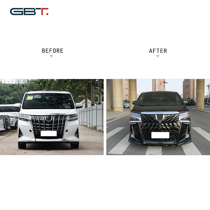GBT drop shipping upgrade kit for alphard 30 Modified facelift wald bodykit include grille for toyota alphard bodykit
