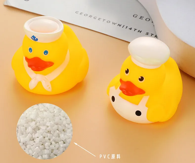 Wholesale little yellow duck shower toys animal squeeze bubble cosplay duck bath toys baby bath toys ducks for toddlers