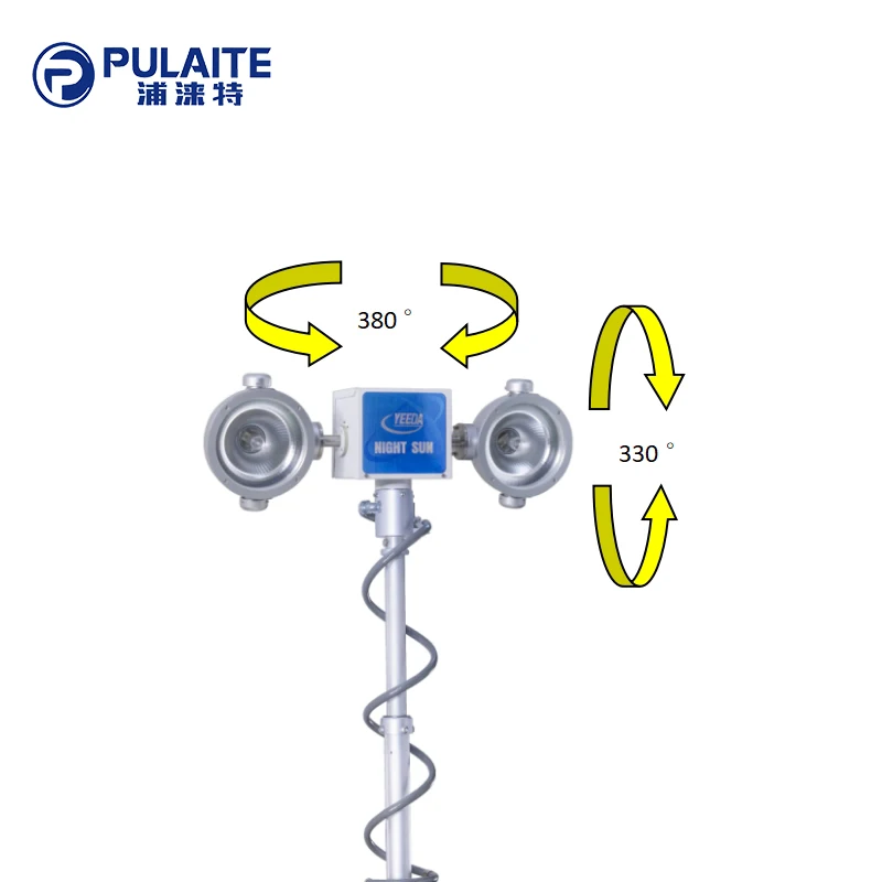 Vehicle Lighting Mast metal halogen lamp ffire vehicle roof mounted led night scan telescopic tower light