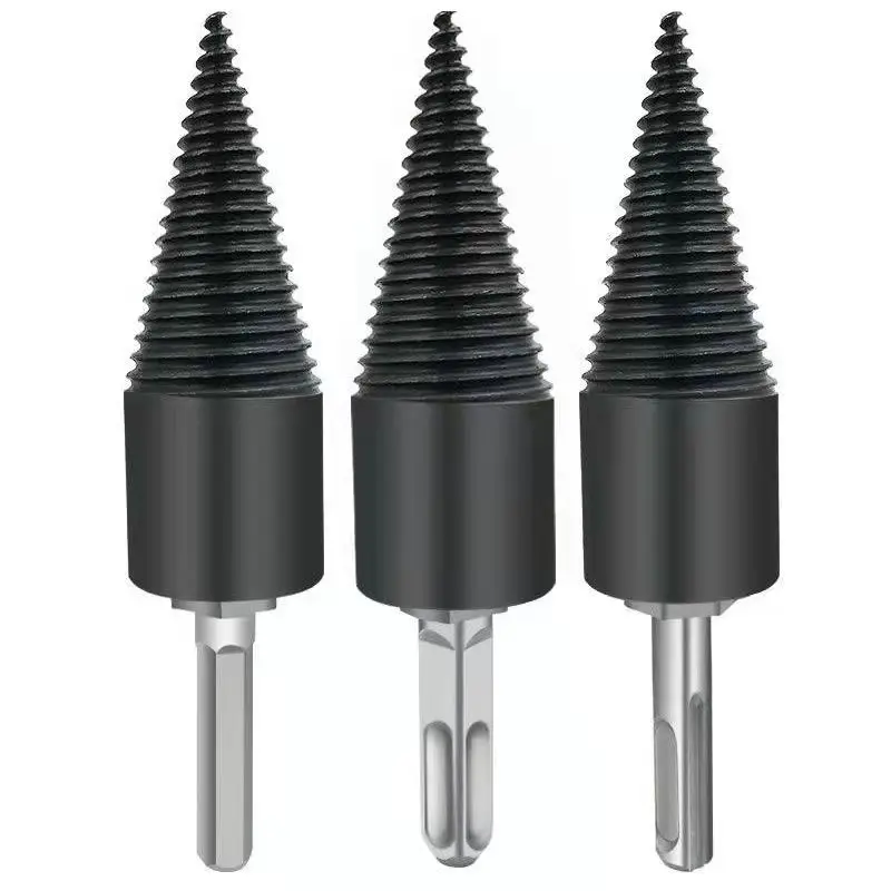 Hot Sale Professional Firewood Splitting Tool Artifact Houseld Water Drill Bit Efficient Wood Splitting Cone Electric Hammer
