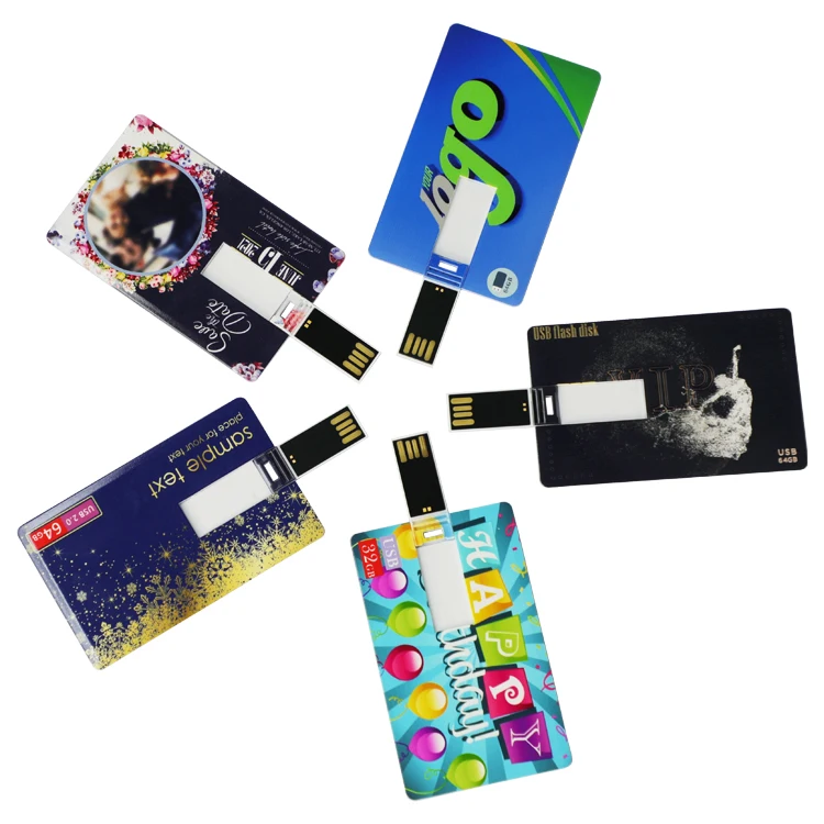 OEM custom logo credit card usb promotional gifts usb card memory stick business card usb flash drive Plastic Flash Drives