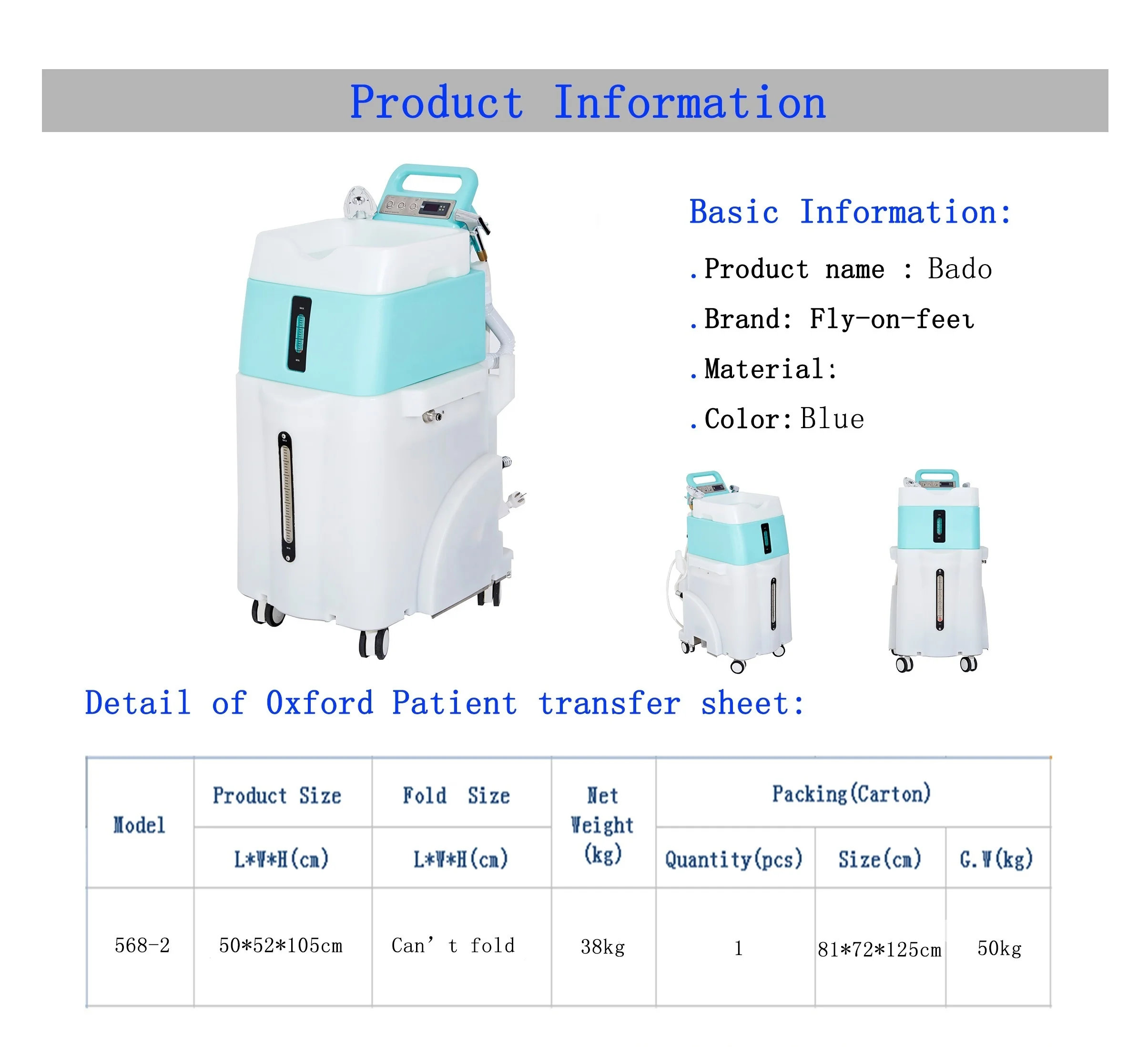Mobile bed side bathing machine shower machine washing machine for Disabled Elderly