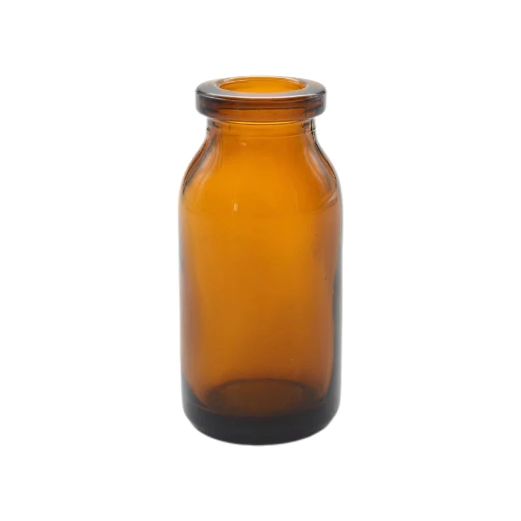 Wholesale 10 ml Brown and Amber Glass Moulded Bottle or vial for Antibiotic or Vaccine Packaging