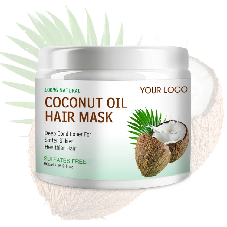 Customize Hair Care Product Natural Coconut Oil Repair Collagen Deep Nourish Moisturize Hair Treatment Mask
