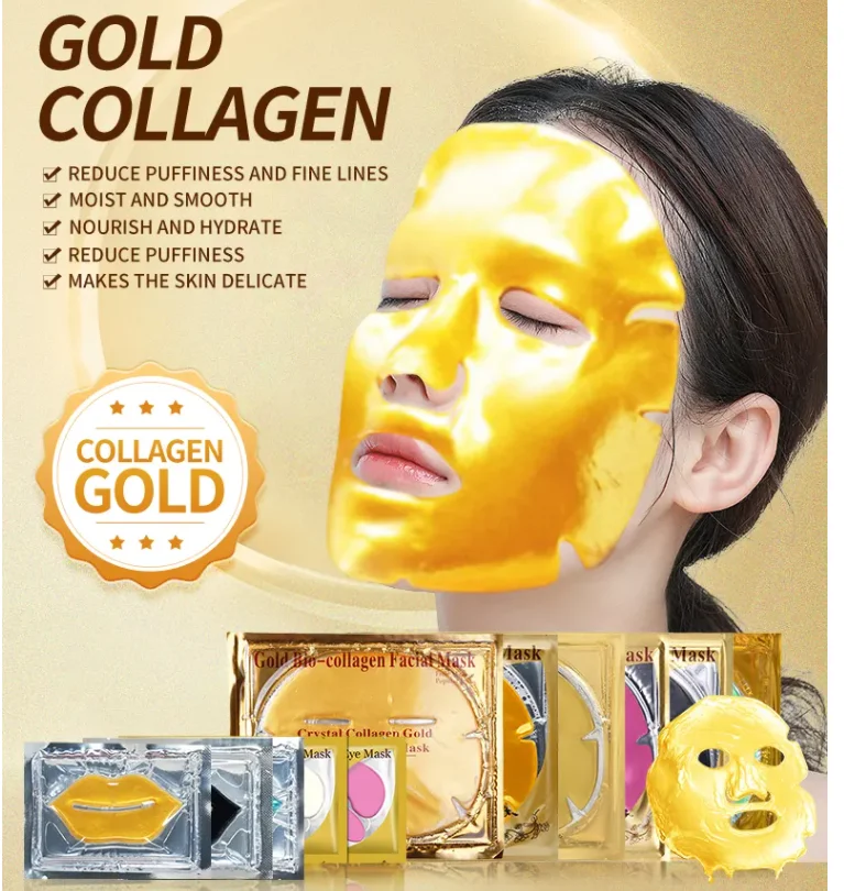 Hot sale 24k gold bio collagen crystal facial mask golden collagen face mask