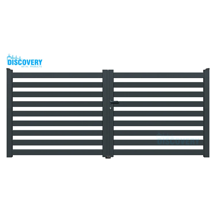 Aluminum new trending slat panel swing gates for country estate