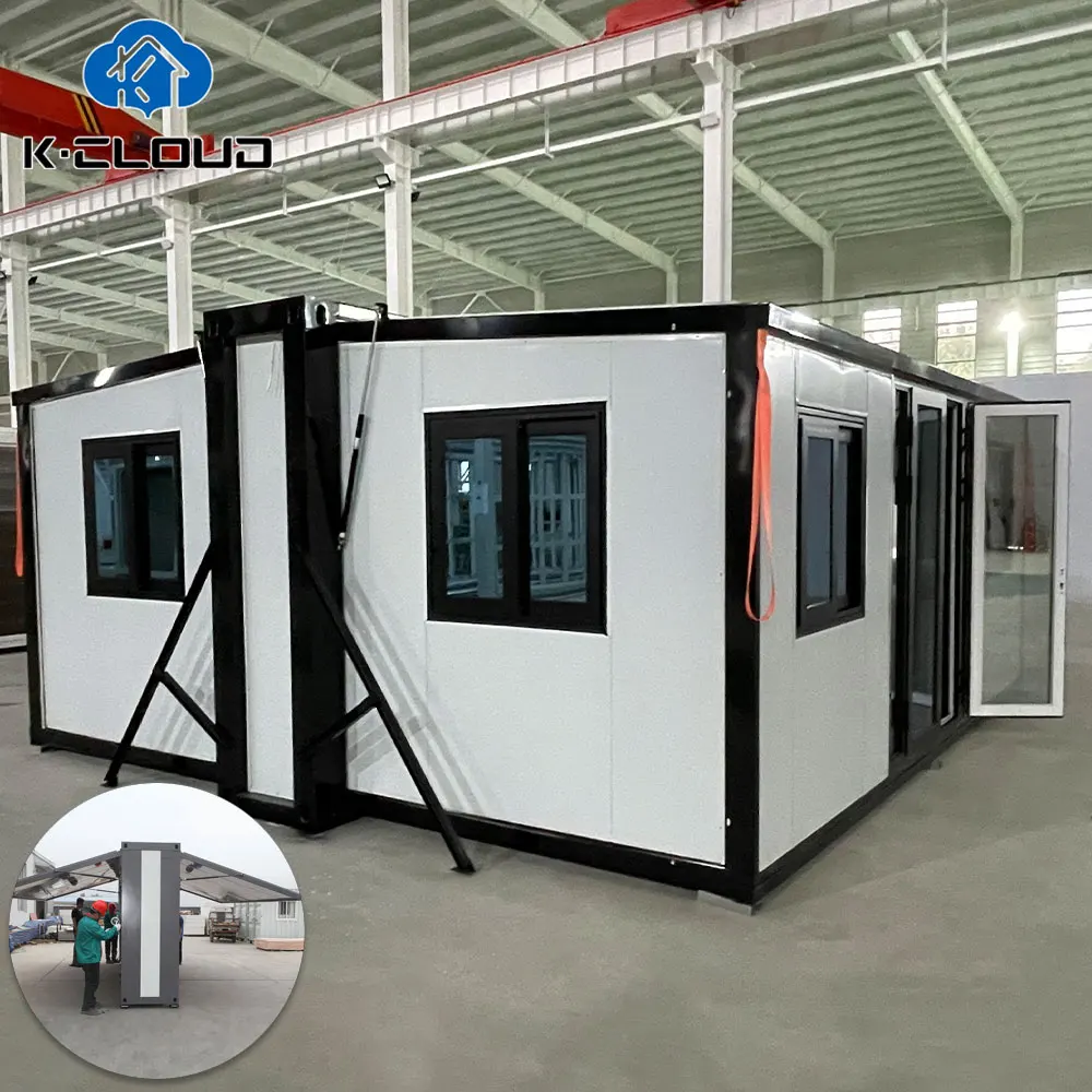 Fast Build 20Ft 40Ft Prefabricated Mini Portable Home 2 3 4 5 Bedroom Folding Container Expandable House Prefab Luxury Villa