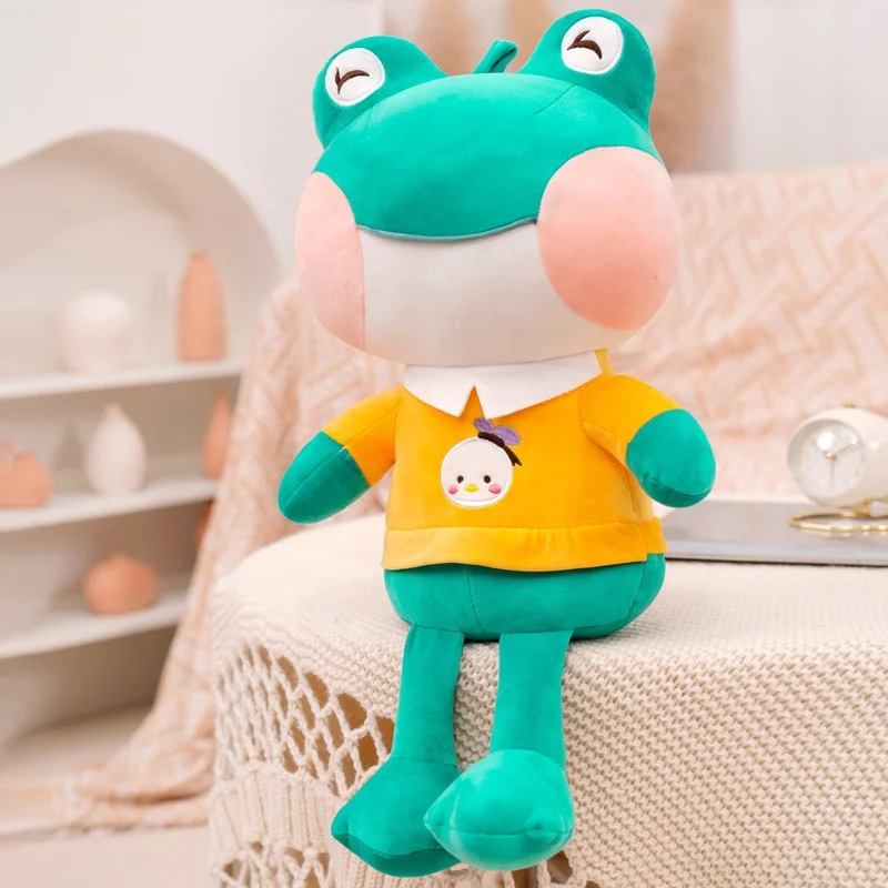 Frog doll wholesale children kids toys holiday gift frog plush animal custom