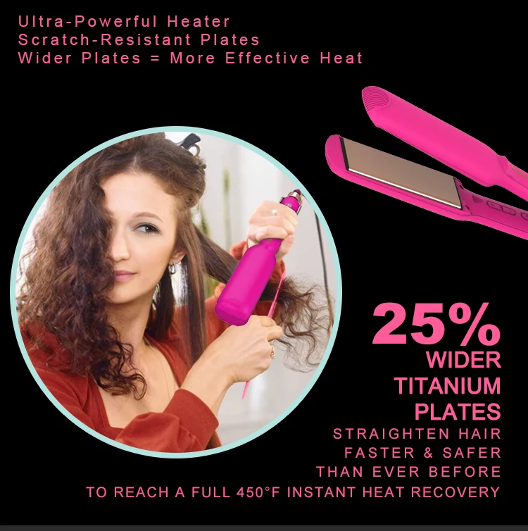 Hair straightening cream Portable flat curling planchas de pelo electric infrared hair straightener titanium flat iron