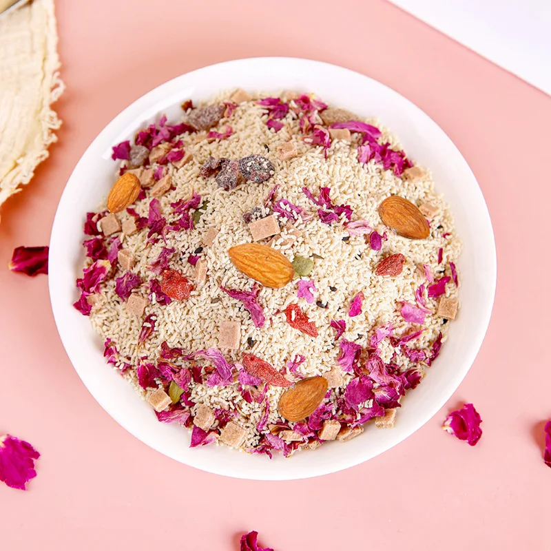 wholesale 400g rose nut lotus root powder soup fruit lotus root powder instant granules qiya nut lotus root powder