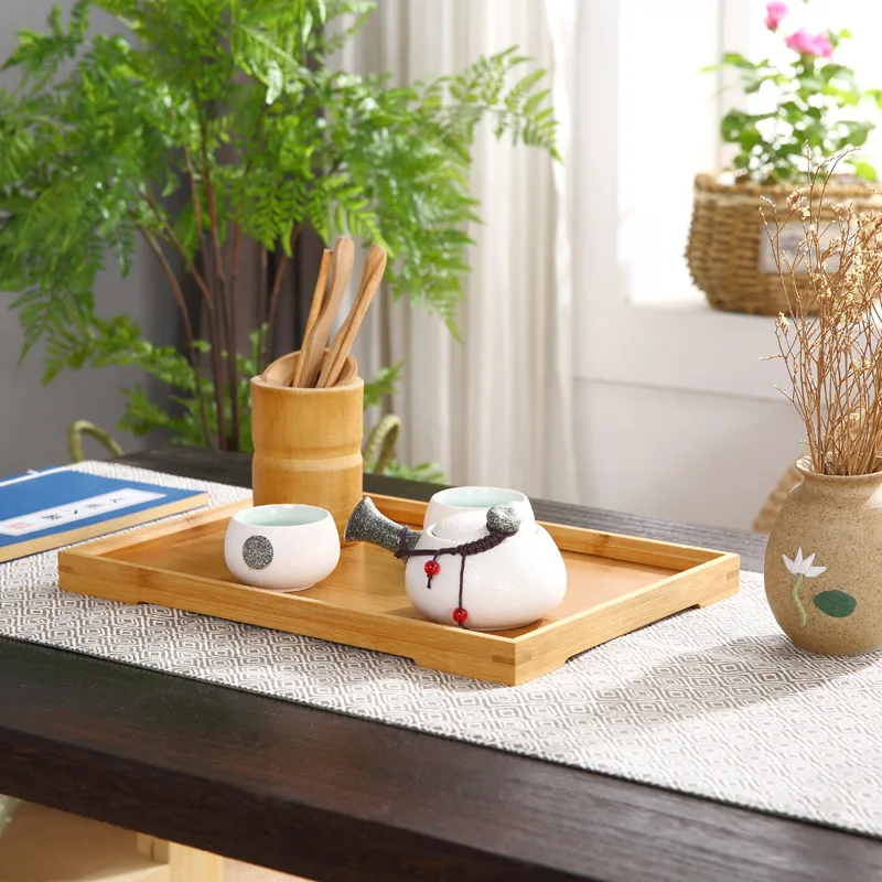 
Wholesale Custom Size Tea Saucer Tray Made Of Bamboo Tea Tray Wooden Crafts Gift 