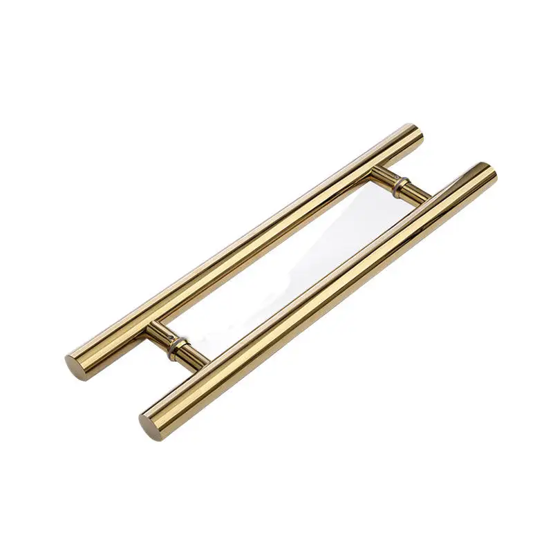 Round Tube Door Pull Solid Heavy-Duty Commercial Grade 304 Glass Stainless Steel Push Pull Door Handle for Main Door