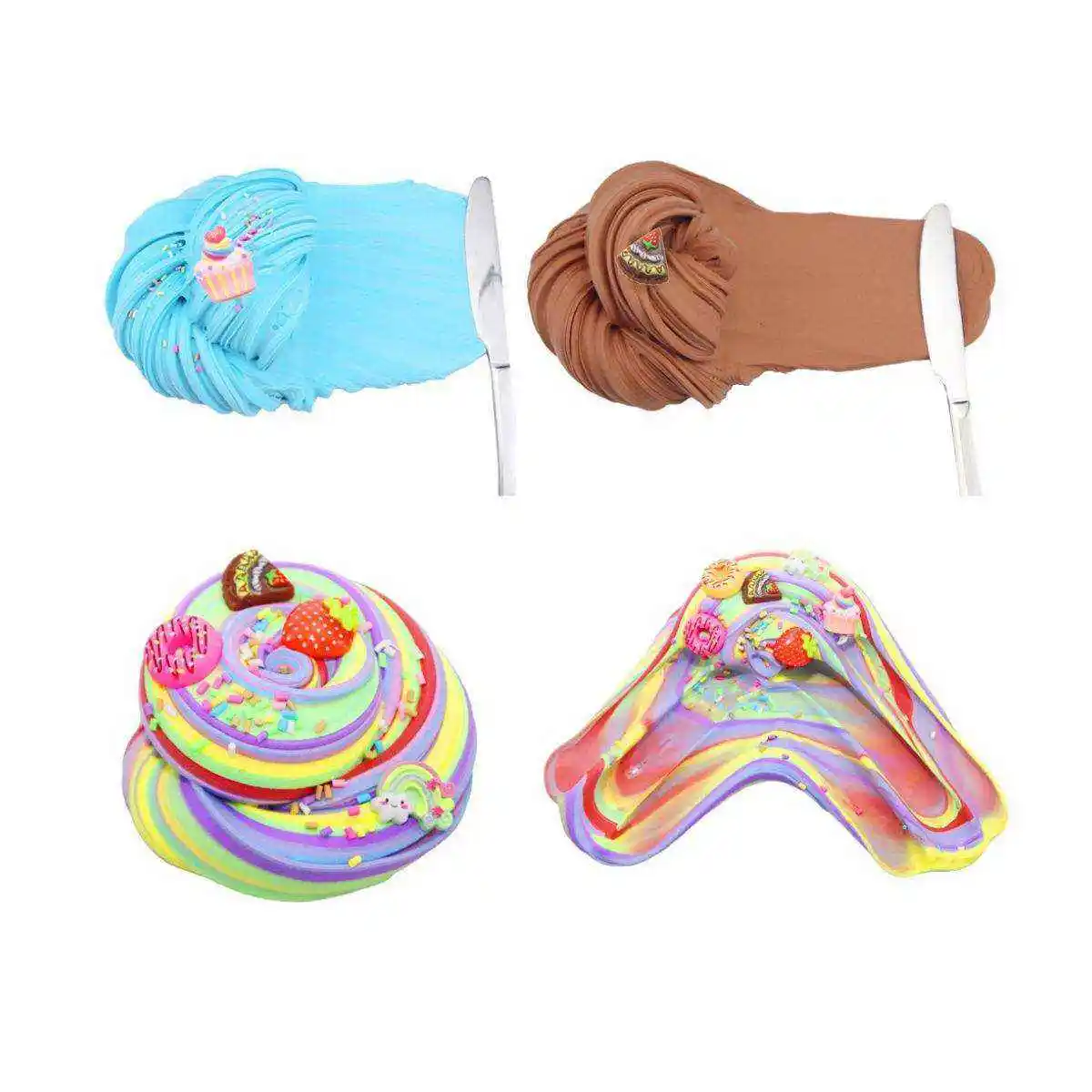 Amazon Hot Selling Fluffy Professional Design Popular Ice Cream Butter Mud Set 15*50ml Ice Cream Set Diy Air Dried Clay Butter