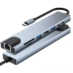 factory Outlet USB C docking station to HDcable converter hub splitter card reader 8 in 1 Type-c docking station